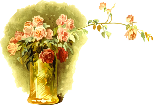 花瓶のバラ