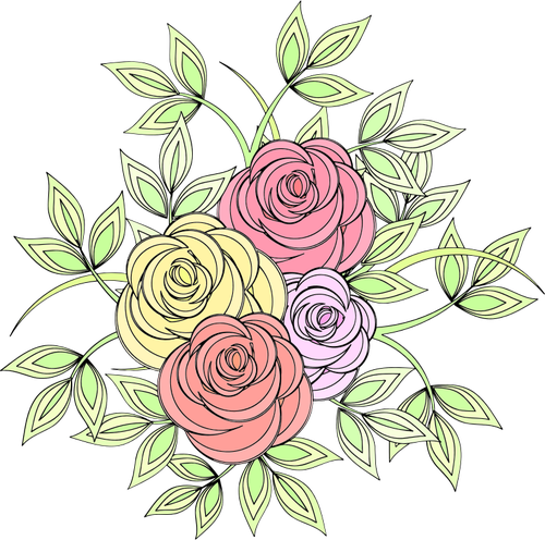 Розы Векторный рисунок