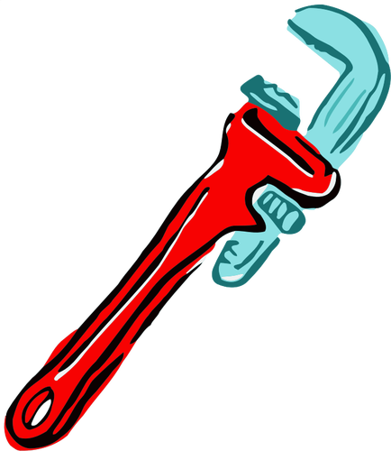 Pipe wrench vector symbol