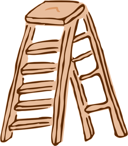 Roughly drawn stepladder