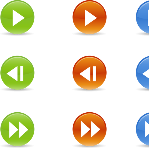 Round buttons symbols
