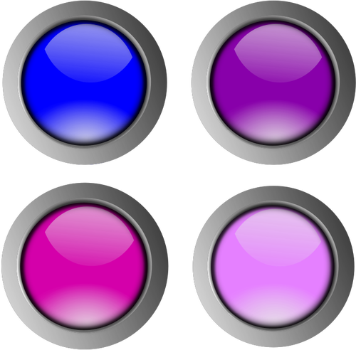 उंगली आकार रंगीन बटनों वेक्टर छवि