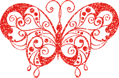 红宝石蝴蝶矢量图像