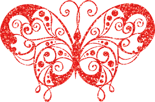 Ruby butterfly vector image