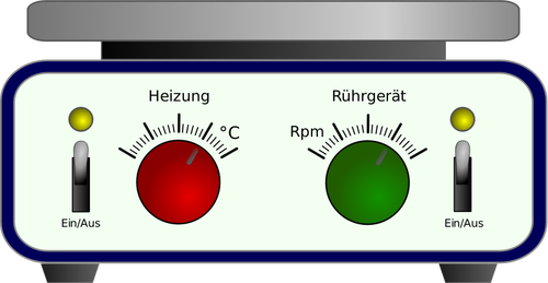 Vektor menggambar laboratorium hot piring