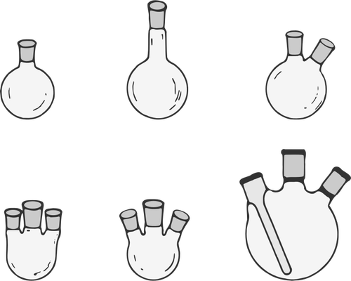Glas från kemiska laboratorium