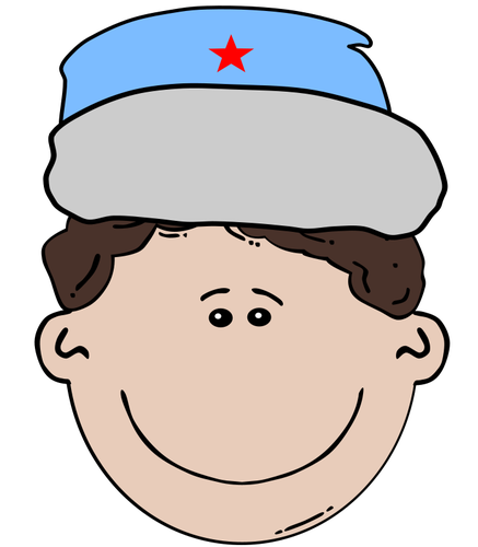 Russian boy vector illustration