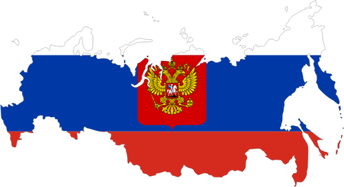 Vector image of the map of Russia