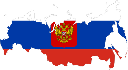 Vector image of the map of Russia