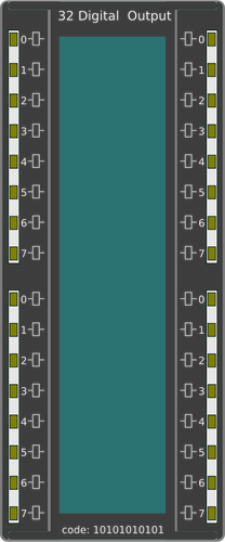 Image PLC 32 sorties numériques carte vectorielle