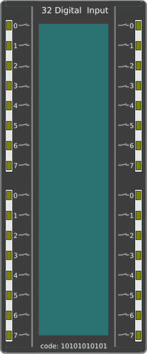 Карта цифрового ввода PLC векторная графика