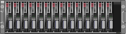 SAN server disk arrays SCSI vektor image