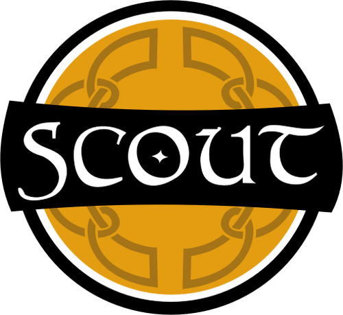 Scout celta signo vector clip art