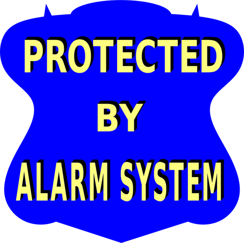 Adesivo de vetor de sistema de alarme