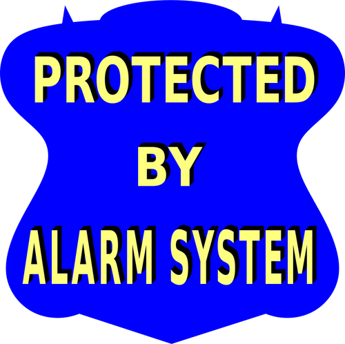 Alarm system vector sticker