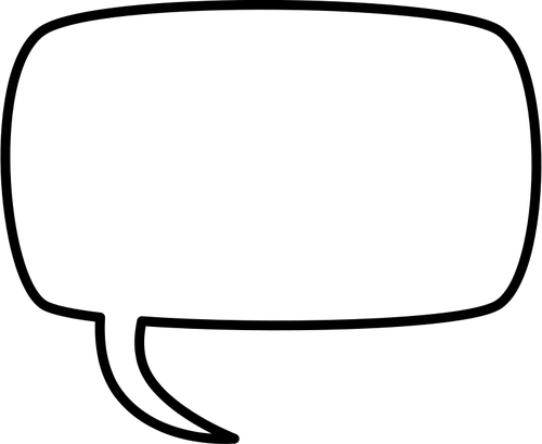 Rectangular comic speech bubble vector drawing