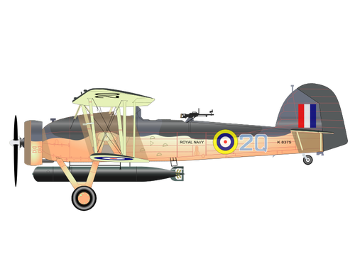 De Fairey Swordfish MK1 vector illustraties