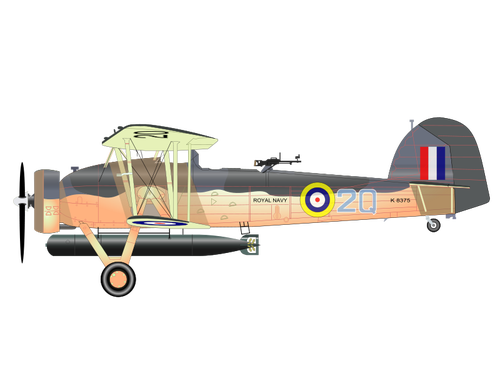 Fairey Swordfish MK1 vektori clipart