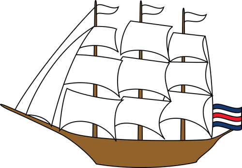 Bateau et drapeau