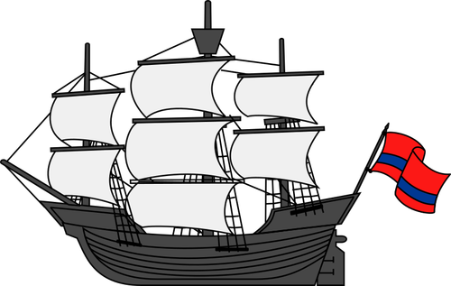 Корабль и флаг