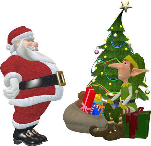 Santa Claus Aad Elf