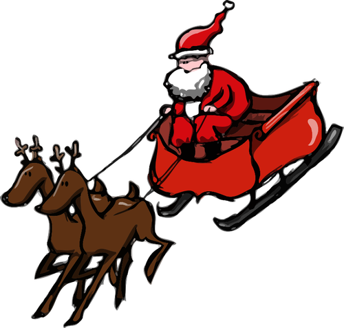 Santa regalo carta vettoriale ClipArt