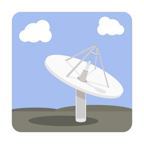 Satellit skålen vektor ClipArt