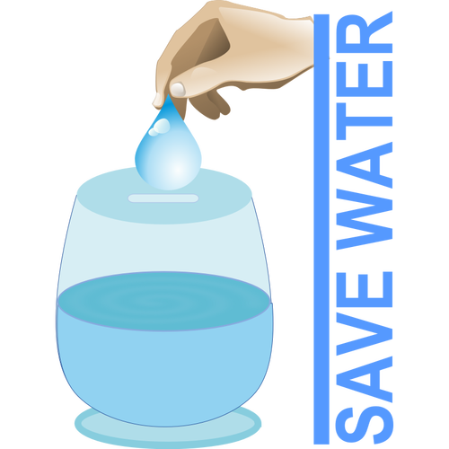 Salvar a ilustração vetorial de água