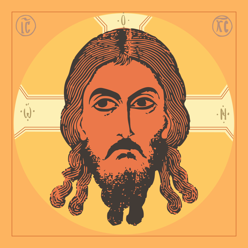 Vektorbild av Frälsaren ikonen