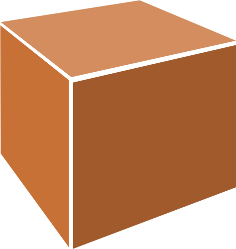 Orange 3D-Box Vektor-ClipArt