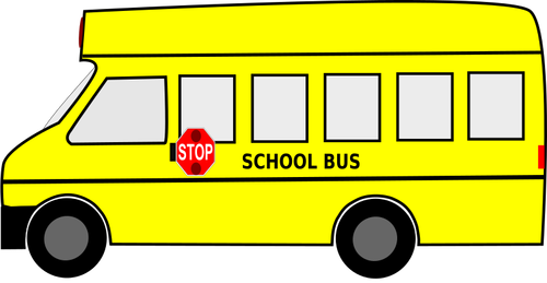 Autobús de la escuela en movimiento