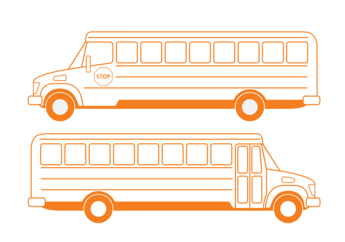 Школьный автобус векторной графики