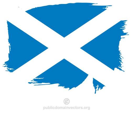 スコットランドの国旗を塗り
