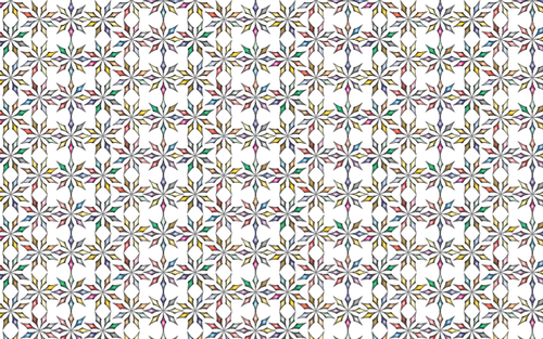 Chromatic Floral Wallpaper