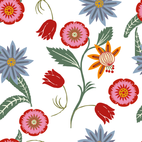 Download Seamless floral design vector image | Public domain vectors