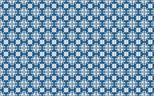 Blå vintage floral mønster