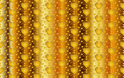 シームレスなゴールド ハート ベクトル画像