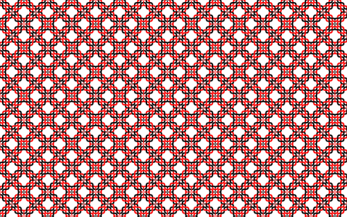 लाल intertwined पैटर्न
