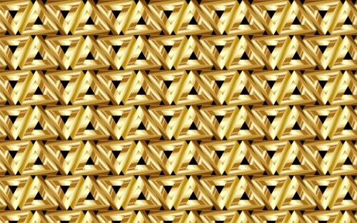 Nahtlose Goldene Dreiecke-Muster-Vektor-Bild