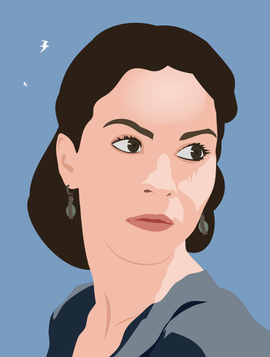 Woman vector portrait