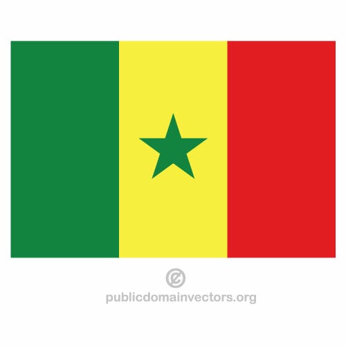 Senegalská vlajka vektorový