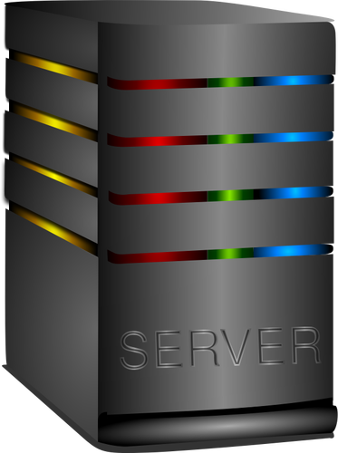 Lesklý počítač serveru vektorový obrázek