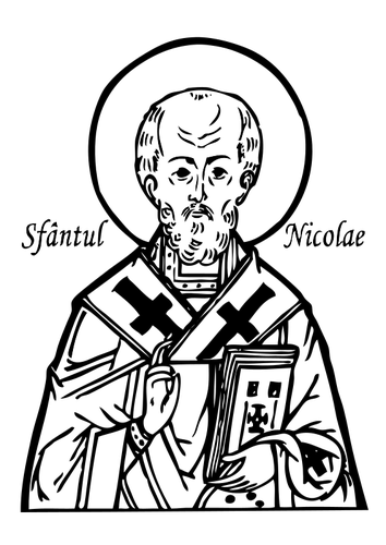 Saint Nicholas portrait vector image