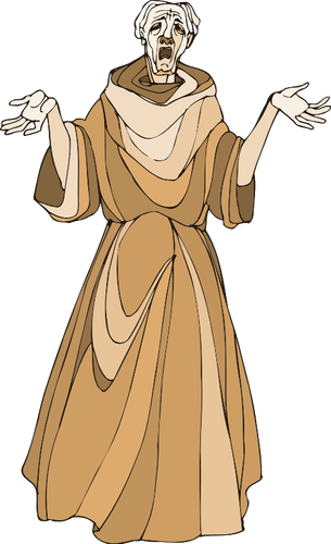 Średniowieczny mnich obraz