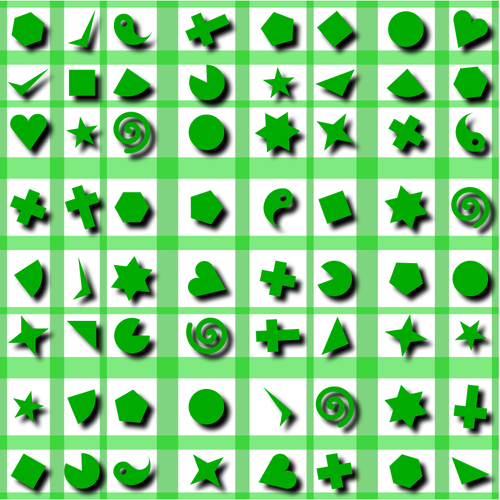 Model de forme în culoarea verde