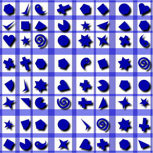 Patrón de formas en azul