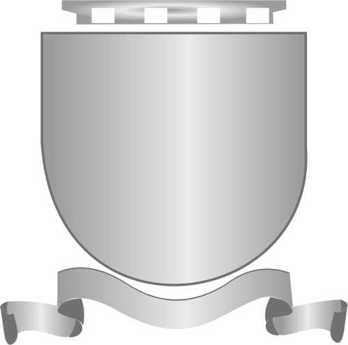 Shield and ribbon