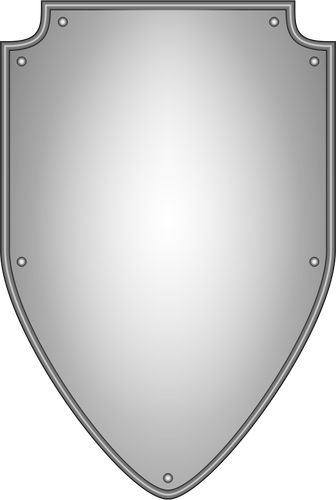 Vector drawing of blank silver shield