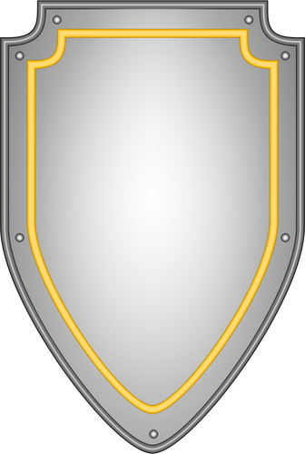 Vectorillustratie van lege metalen shield