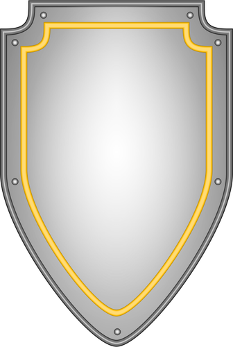 Vector illustration of blank metal shield